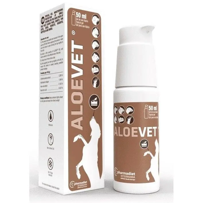 Aloevet Gel 50 ml  Gel cicatrizante y antiséptico natural de uso tópico para heridas en perros y gatos. - 1