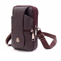 Bolsa De Cintura Para Hombre En Cuero PU Retro Multifuncional Estilo Casual Con Compartimento Para Móvil Y Cinturón - details 5