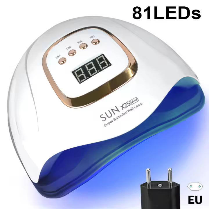 Lámpara de Uñas UV LED Profesional 380W Secado para Uñas de Gel con 81 LEDs - 1