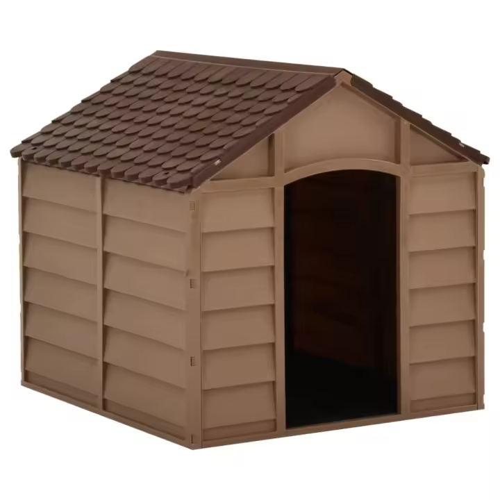 vidaXL Caseta para perros marrón PP 71x71,5x68 cm - 1