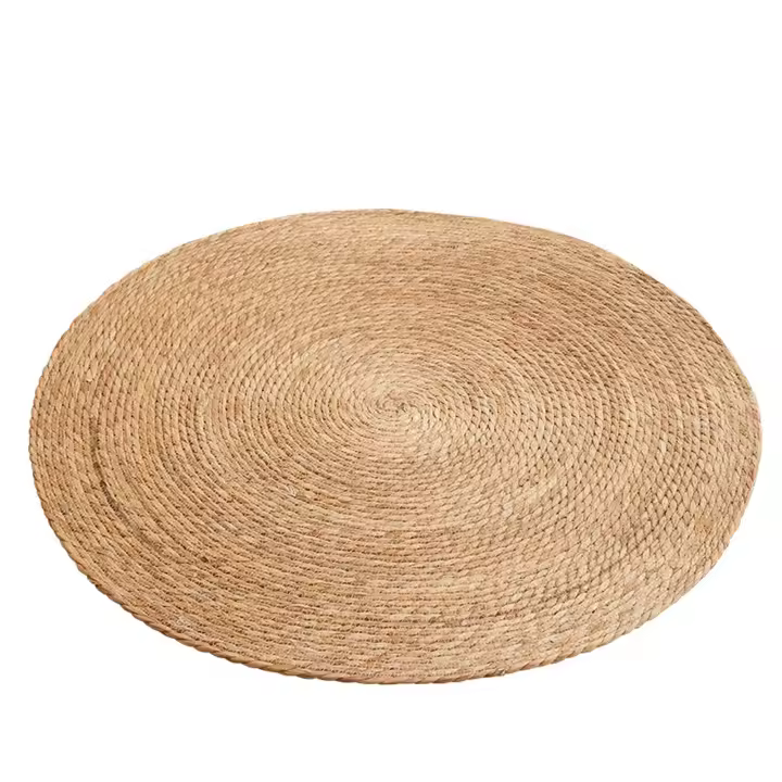 Alfombra tejida de yute, alfombra redonda natural tejida a mano de doble cara, adecuada para cocina, sala de estar, entrada redonda - 1