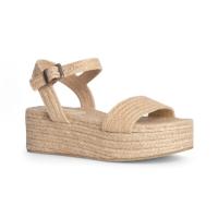 sandalias mujer beige natural con plataforma de yute correa al tobillo con ajuste de hebilla cómodas y ligeras verano tendencia 2025corina - details 0