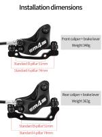Freno De Disco MTB M4S De 4 Pistones Tipo Split Bilateral Freno Hidráulico Con Tubo Lubricado Longitud Frontal 850mm Trasero 1600mm Para Bicicleta De Montaña - details 13