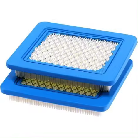 PORCHEDDU Filtro de aire para cortacesped, Juego de 2, compatible con motor Briggs Stratton 491588 - 1