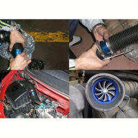 Turboengin De Acceso Al Aire Del Coche 55mm Con Ventilador Individual Super Cargador De Turbina Ahorrador De Gasolina - details 2