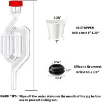 Airlock De Forma S Para Fermentación De Cerveza Y Vino Tapa De Sellado Con Válvula Y Grommets De Grado Alimenticio Para Carboys Y Botellas De Uso Doméstico - details 2