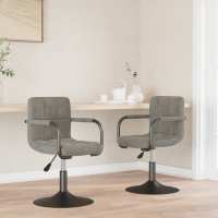 vidaXL Sillas de comedor giratorias 2 uds terciopelo en color Negro/Gris oscuro/Gris claro | cómodas modernas ergonómicas para comedor cocina salón hogar - details 2