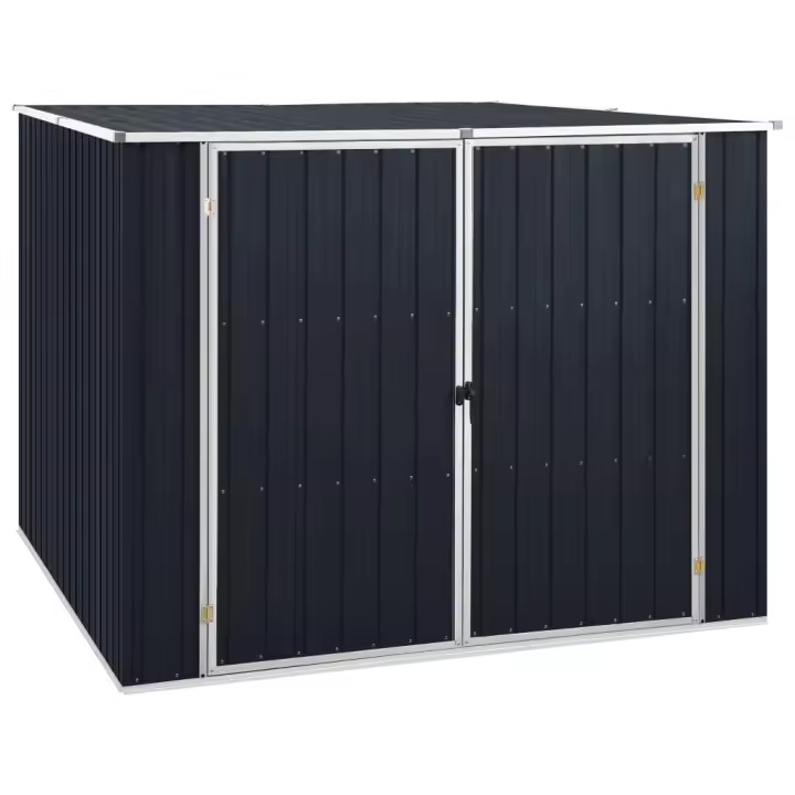 vidaXL Cobertizo de jardín acero galvanizado antracita 195x198x159 cm - 1