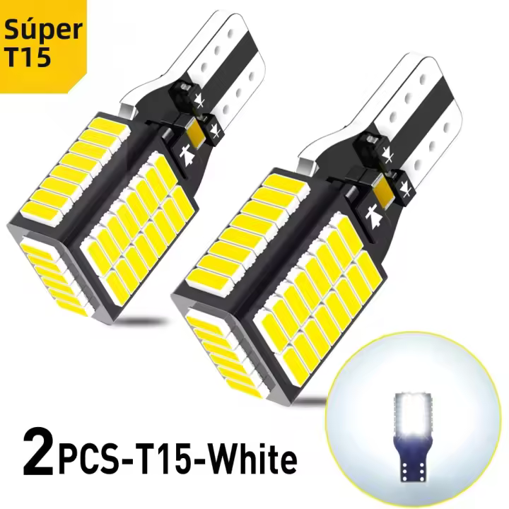 NLpearl 2x T15 W16W Luz De Retroiluminación LED Canbus 1800Lm Super Brillante 921 912 54SMD 4014 Lámpara De Señal Trasera De Coche - 1