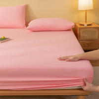 Sábana Matte Sólida 1 Pieza Rosa Claro Para Dormitorio Cobija De Cama De Poliéster 100% Sin Almohadillas Incluidas - details 3