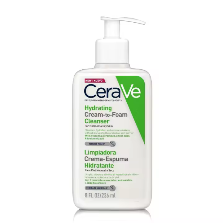CERAVE HYDRATING CREAM-TO-FOAM LIMPIADOR 236ML - 1