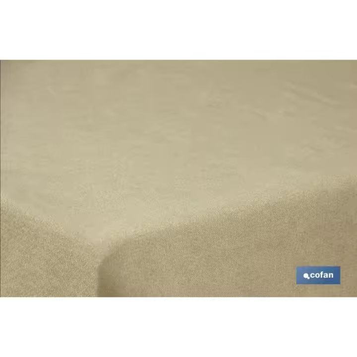 Mantel antimanchas resinado 1,40 x 20 m 50 % alg 50% pol. dorado - 1