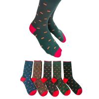 Calcetines Bandera España Hombre en Set de 6 Pares Originales Ideal para Regalo ,calcetin de hombre Talla 40-46 Material Algodón - details 1