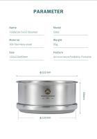 Cocina Campingmoon Premium Material Duradero Herramienta De Cocina Olla De Acero Inoxidable 3 Capas Para Vaporizar Alimentos Camping Al Aire Libre - details 2