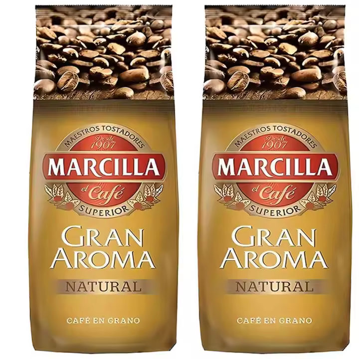 2 kilos Marcilla Gran Aroma Natural  café en grano - 1
