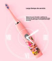 Cepillo De Dientes Eléctrico Para Niños Con Sonido Y Dibujos Animados Recargable Por USB Suave Impermeable Con Cabeza De Reemplazo - details 6