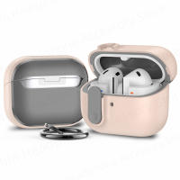Funda Gruesa Gris Peluche Para Galaxy Buds 3 / Buds3 pro Con Llavero Antipérdida Y Anti Caída Material De Plástico Nueva 2024 - details 13