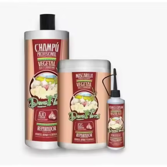 PACK PROMOCIONAL DONA FLORA VEGETAL AJO. CHAMPU 1000 NL , MASCARILLA 1000 ML Y TONICO 70 ML - 1