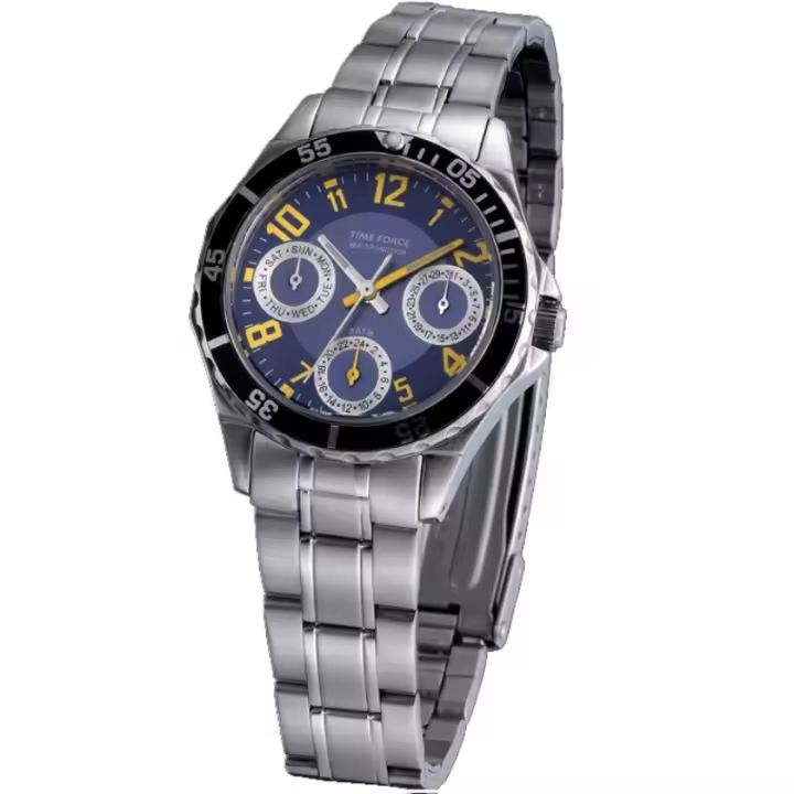 Time Force Tf3226b03m  Reloj Para Para Chico Color Plateado - 1