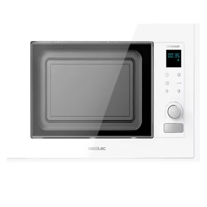 Microondas Integrable 800W con Grill 1000W 20L CECOTEC GrandHeat 2090 Built-in  | Touch White, 1384, Blanco - 1