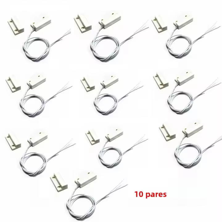 10 Pares De Sensor De Puerta Y Ventana Con Cable MC-38 MC38 Sensor Magnético Para Sistema De Alarma Doméstica NC - 1