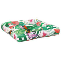 vidaXL Cojín para palés tela Oxford 58x58x10 cm Color Verde y rosa,  Blanco y verde,  Diseño de hojas y mas Cojín Decorativo de Asiento Cojines de muebles de salon - details 0
