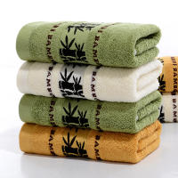 Juego De Toallas De Baño 2pcs Fibra De Bambú 100% Tela Jacquard Lujo Bordado Geométrico Regalo Deportivo Toallas De Mano Y Rostro Cubiertas - details 5