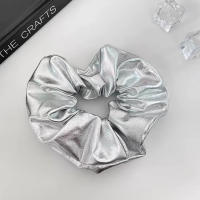Cinturones De Pelo Oversized De Seda Para Mujer Plata Coreana Elásticos De Chiffon Scrunchies Accesorio De Cabello Y2K - details 10