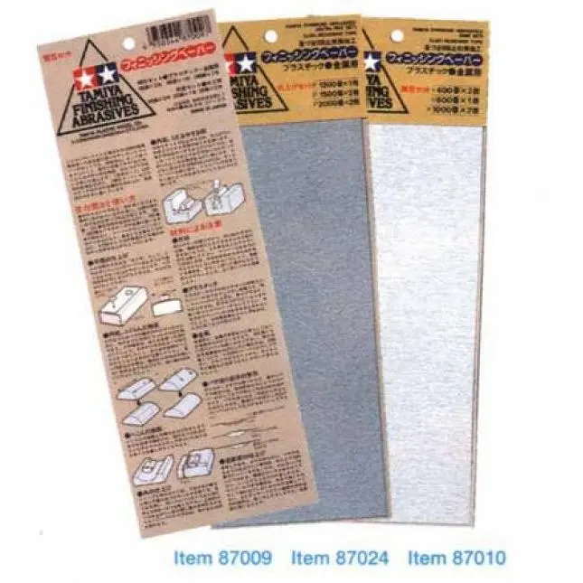 Papel Lija Grano Medio Tamiya-87009 | Alta Calidad - 1