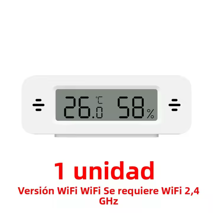 Termómetro Y Higrómetro Inteligente Mini WiFi Tuya Compatible Con Google Home Yandex Alexa Control Remoto Por App Con Alarma - 1