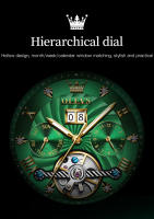 Reloj De Pulsera Hombre OLEVS Automático Mecánico Tourbillon Luminoso Impermeable Con Correa De Acero Inoxidable Estilo Negocios - details 5