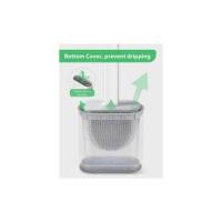 Aitsite-escobilla de baño de 1 piezas, escobilla de inodoro y soporte de silicona con mango largo de plástico antideslizante - details 1