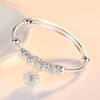 Pulseras Ajustables De Bolas Con Campanas Huecas En Plata De Alta Calidad Para Mujer Joyería De Moda Para Fiestas Y Bodas Regalos Del Festival - details 2