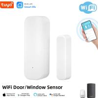 Sensor De Puerta WiFi Tuya Sensor De Entrada De Puerta Seguridad Alarmas Burglar Sensor Magnético Inteligente Alexa Google Home - details 0