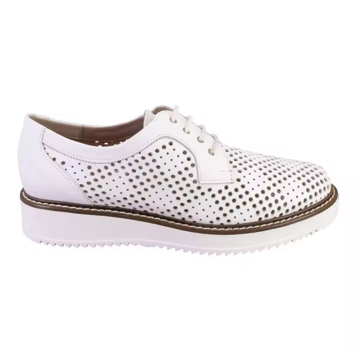 PITILLOS 5730 Zapatos con cordones de mujer blanco PIEL 524 - 1