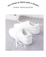 Nuevos Zapatos Planos Para Estudiantes Mujer Transpirables Moda Internet Zapatos Casuales Blancos Talla Verdadera Material PU Y Malla - details 1