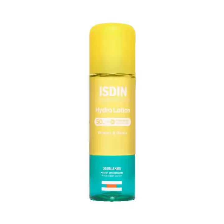 Protector Solar Corporal Bifásico Isdin Hydrolotion SPF 50 200 ml - Hidratante y Antioxidante - 1