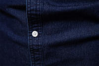 Camisa De Mezclilla Para Hombre Nueva De Otoño Con Doble Bolsillo Cierre De Correa Casual Diseño Social Justa Algodón Y Spandex - details 9