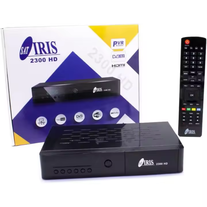 Iris 2300 HD, Iris 2400 Combo, IRIS 2100 UHD 4K Receptor Satélite Decodificador con Wifi, estable, compatible con modulación DVB-S/S2, canales con compresión H.265 y H.264 HEVC, la evolución del IRIS 2100, nuevo procesador Montage MS2230 - 1