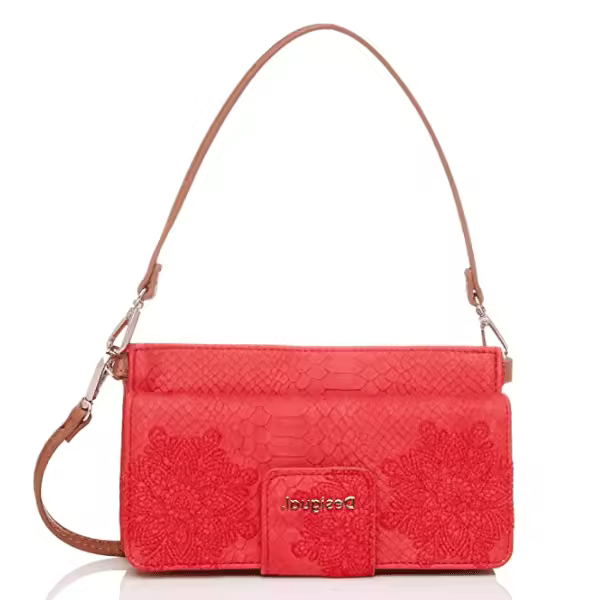 Desigual Hela Carmen Cartera Larga Mujer Bolso Bandolera Rojo Carmin y práctico bolso bandolera - 1