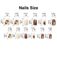 Kit De Uñas Postizas De Presión Para Mujeres Y Niñas 24 Piezas Juego De Uñas Postizas Cortas Cuadradas Con Diseño De Flores Geométricas Y Brillo Moda Oficina - details 22