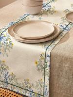 1pc Hermoso Telar De Mesa Bohemio Con Patrón Floral Y Mandalá 100% Poliéster Para Sala De Comedor Estilo Cottagecore - details 7