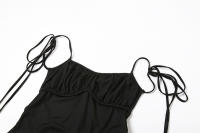 Vestido Mermaid Elegante Para Mujer NIBBER Con Tirantes Y Pliegues Estante Alta Estilo Sexy Y Club Sin Mangas Largo Pierna Vestido De Fiesta De Verano - details 6