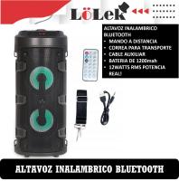 🎵 LoLek Altavoz Bluetooth de 40cm  | 12W REALES | Batería 1200mAh | Correa de Transporte | Mando a Distancia | Cable Auxiliar | Sonido Potente y Portátil para Fiestas y Eventos | Conectividad Inalámbrica 🔊🎉 - details 2