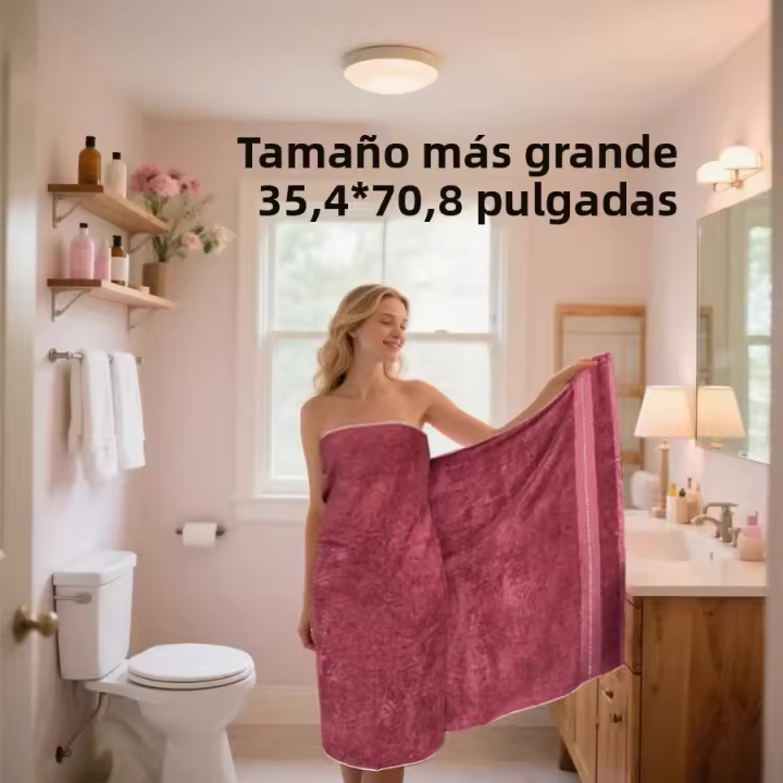 Toalla De Baño Extra Grande 90x180cm Hecha De Fibra De Bambú 100% Ultra Absorbente Y Secado Rápido Toalla De Lujo Para Spa Hotel Uso Doméstico - 1