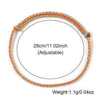 Pulsera Bohemia De Algodón Hecha a Mano Estilo De Vacaciones Correa Tejida Ajustable Para Mujer Accesorio Simplicidad Diaria - details 4
