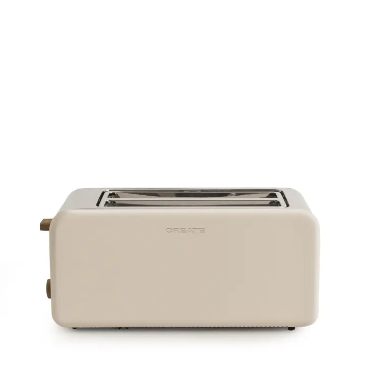 CREATE - Tostadora para rebanadas anchas - Ranuras grandes - 6 niveles - Grande - 1500W- TOAST RETRO XL - 1