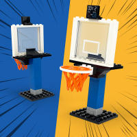 Bloques De Construcción De Basquetbol Para Escenario Campo De Juego Campus Cage Deportes KOBES Reunión Field Street Comunidad Modelo De Edificios Y Pabellones - details 1