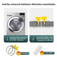 Kit De Tubo De Desagüe Para Lavar La Ropa Y La Nevera Incluye Tubo Corrugado Flexible Adaptador De Extensión Y Tornillo De Ajuste - details 1