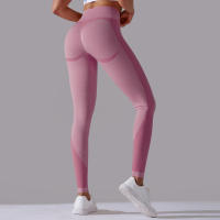 Mallas de Yoga de nailon para mujer, pantalones deportivos de cintura alta, elásticos, ajustados, transpirables, para entrenamiento - details 40